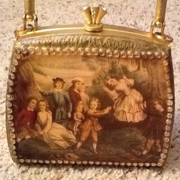 Vintage VICE VERSA Girl On A Swing Purse - Picture 2 of 6